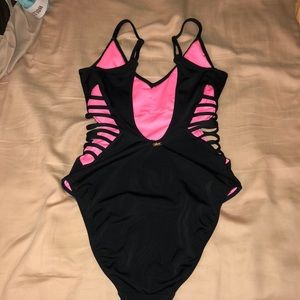 PINK One piece black bathing suit